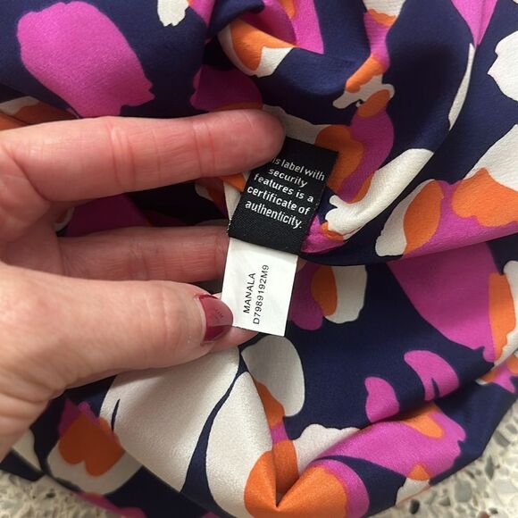 Diane Von Furstenburg DVF Manala pink print silk button up ruffle dress 4 - Picture 8 of 8